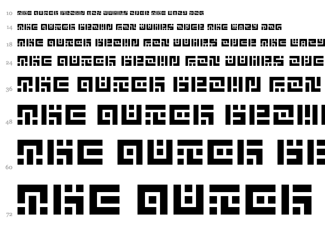 Symvola font waterfall